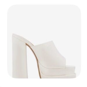Miss Lola Cream Platform Mules